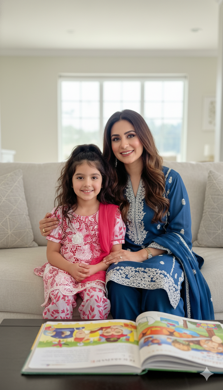 Pink & White Floral Girls 3 Piece Dress | Kids Stylish Lawn Outfit Pakistan