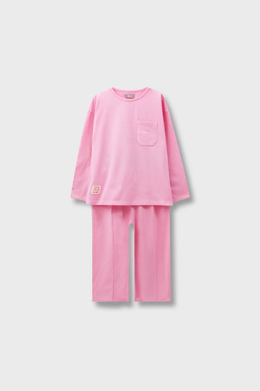Pink Bubblegum Pique Co-ord Set