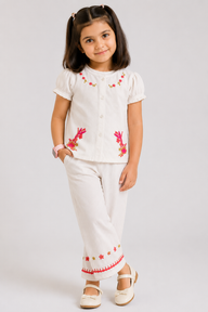 Girl's Blossom Breeze Printed Girls Co-ord Set
