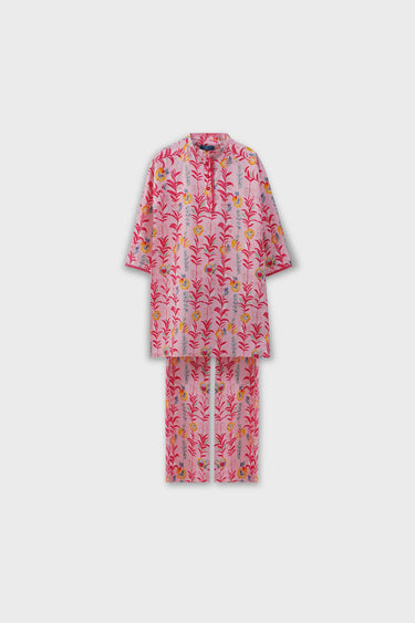 Garden Bloom Cotton Kurta Set - 2pc