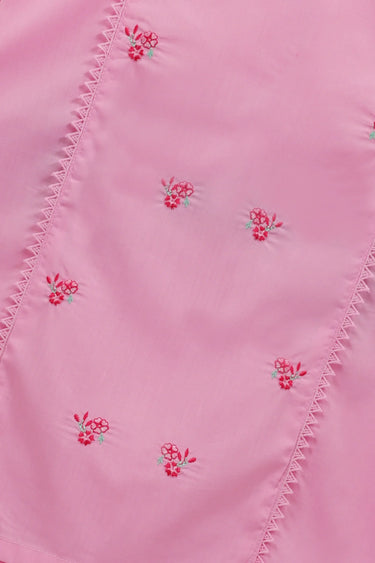 Pink Embroidered Kurta Shalwar Set – 2 Pc