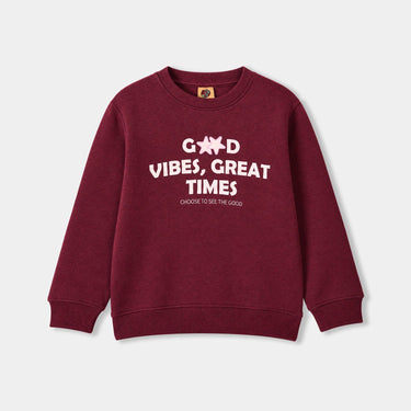 Girls Fleece 2 Piece Good Vibes-Purple